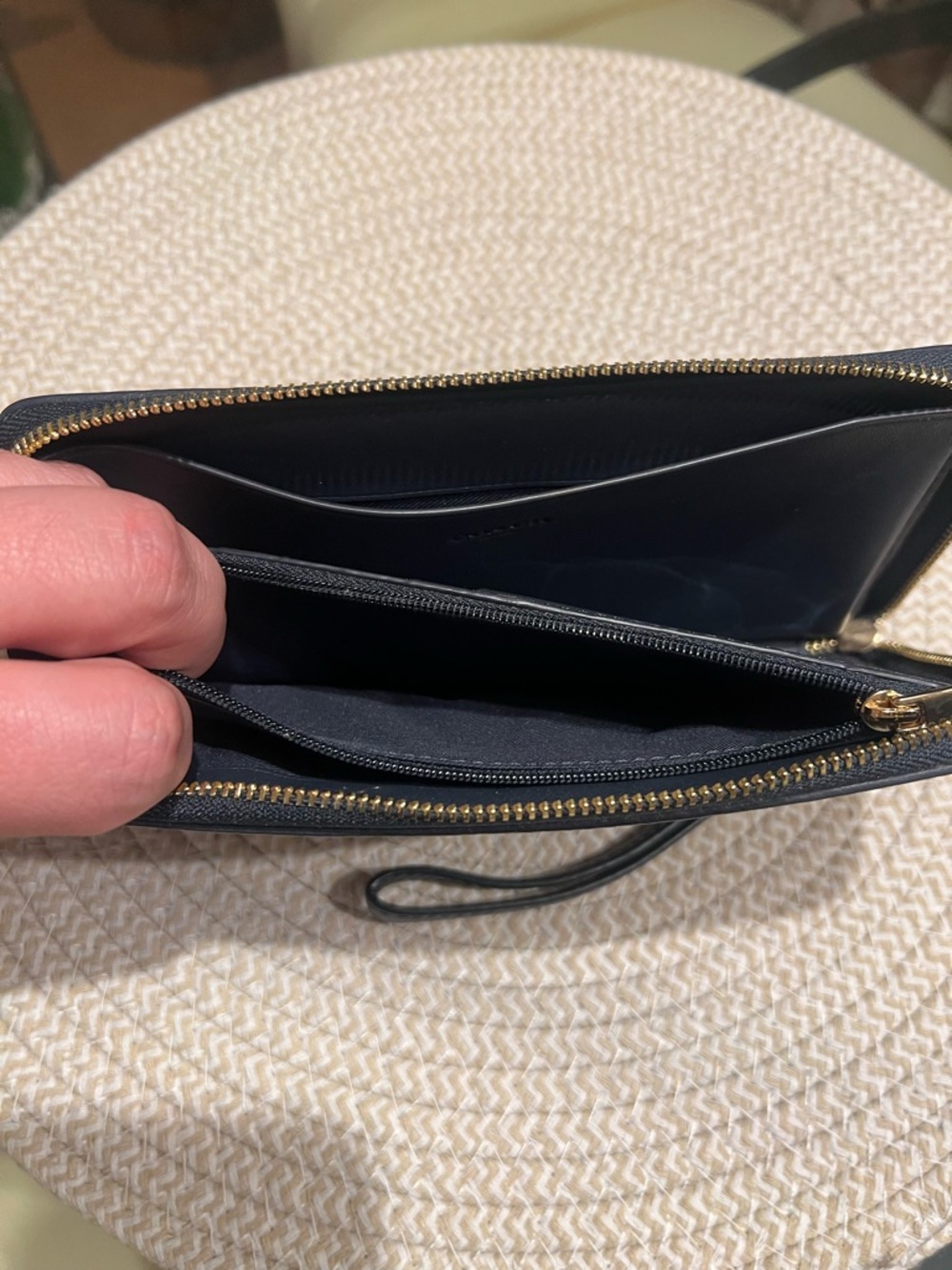 Coach Dempsey Phone Wallet in Garden Plaid Print - Picture 8 of 8